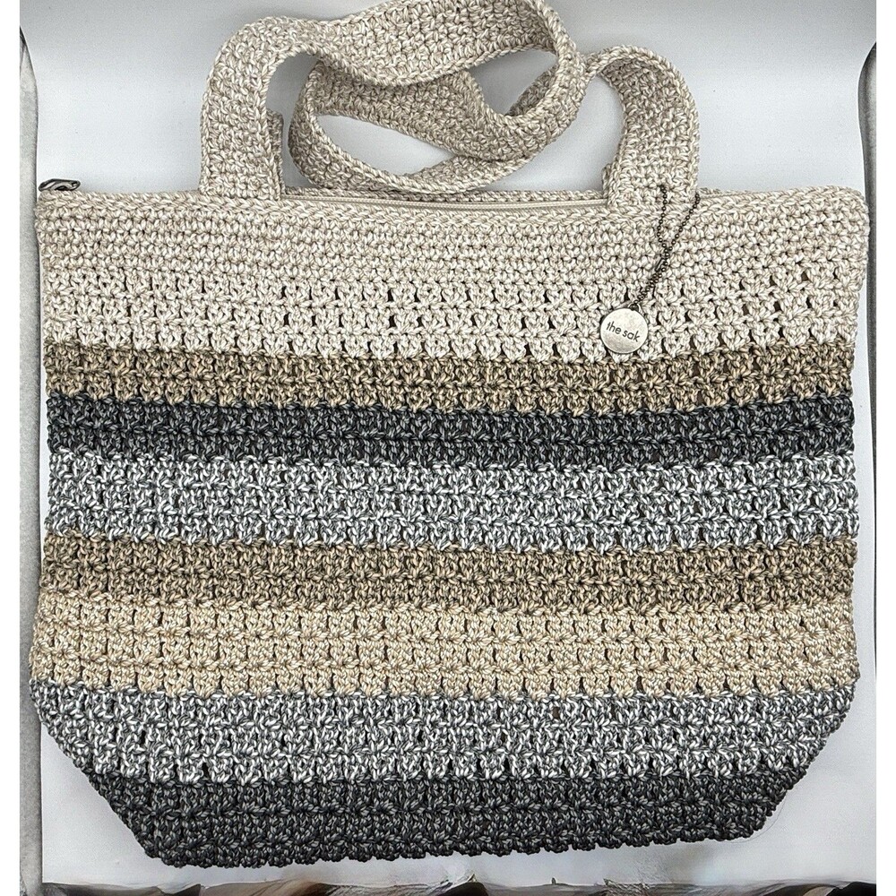 The Sak Neutral Striped Shoulder Bag